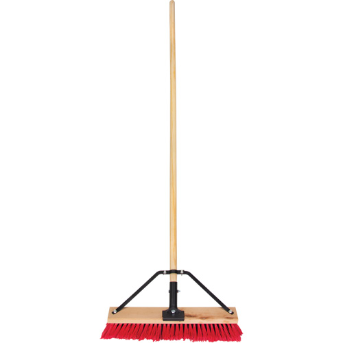 Push Broom with Braced Handle, 18", Medium, PVC Bristles Les Distributions ICE