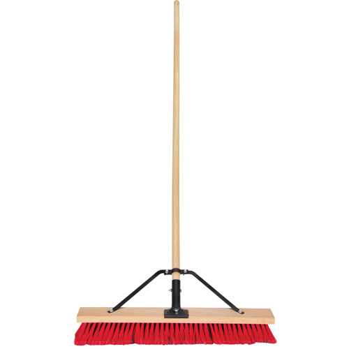 Push Broom with Braced Handle, 24", Medium, PVC Bristles Les Distributions ICE