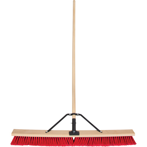 Push Broom with Braced Handle, 36", Medium, PVC Bristles Les Distributions ICE