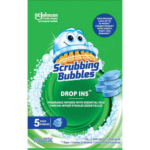 Scrubbing Bubbles&reg; Drop-Ins Toilet Cleaner Discs, 200 g, Tablet Les Distributions ICE