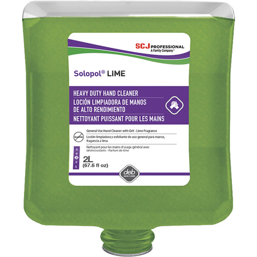 Solopol&reg; Medium Heavy-Duty Hand Cleaner, Pumice, 2 L, Plastic Cartridge, Lime Les Distributions ICE
