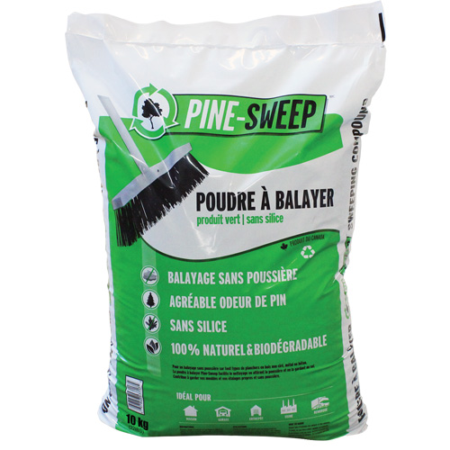 Pine Sweep Biodegradable Sweeping Compound, Bag, 22 lbs. (10 kg) Les Distributions ICE