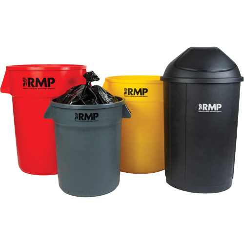 Half-Round Garbage Bin, Polyethylene, 21 US gal. Les Distributions ICE