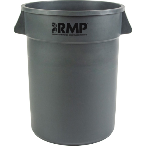 Garbage Bin, Polyethylene, 32 US gal. Les Distributions ICE