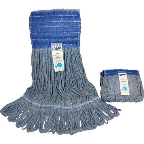 Wide-Band Mop Head, Antimicrobial/Floor Finishing/Specialty, Cotton/Rayon/Synthetic, Loop Style Les Distributions ICE