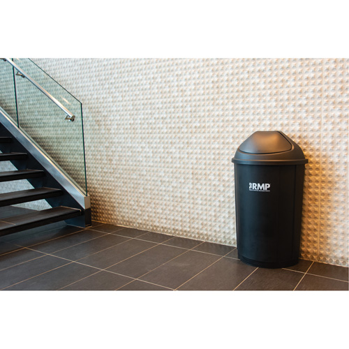 Half-Round Garbage Bin, Polyethylene, 21 US gal. Les Distributions ICE