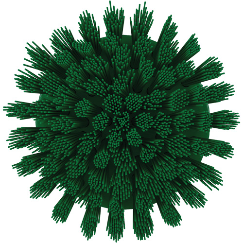Brosse ronde HyDrive pour perceuse, Soies Tr&egrave;s ferme, Longueur de 3-1/10", Vert Les Distributions ICE