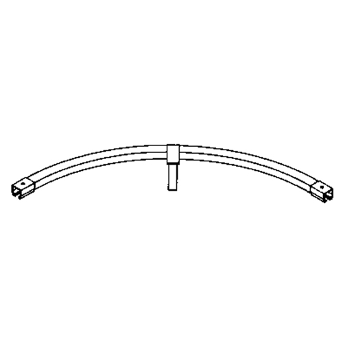 Floor Mounted 90° Curved Curtain Partition Track, 3' L Les Distributions ICE