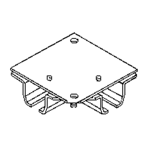 Raccord pour joint d'angle de 90° pour murs-rideaux mont&eacute;s au plafond Les Distributions ICE