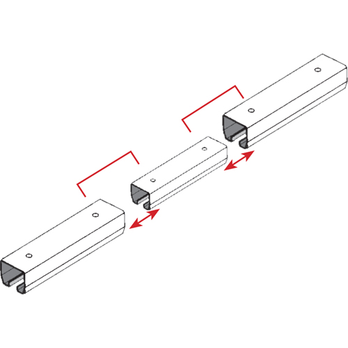 &eacute;clisse pour rail de roulement de mur-rideau Les Distributions ICE