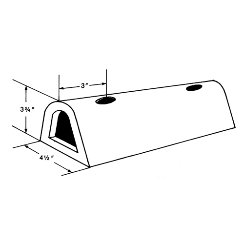 D&eacute;fenses de quai en caoutchouc refoul&eacute;, Caoutchouc, 4-1/2" la x 12" lo x 3-3/4" p Les Distributions ICE