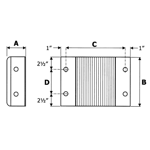 Butoirs de quai lamell&eacute;s, Horizontal, Caoutchouc, 18" la x 9" p x 12" h Les Distributions ICE