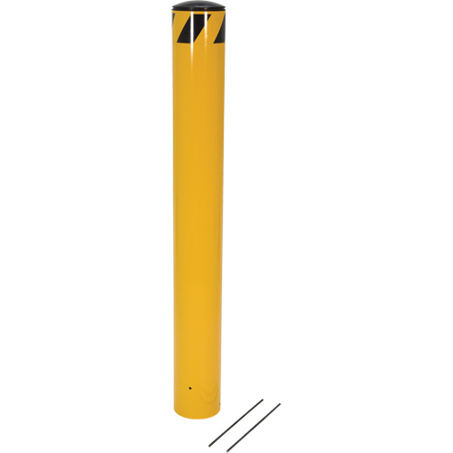 Pour-In-Place Bollards, Steel, 48-1/2" H x 5-9/16" W, Yellow Les Distributions ICE