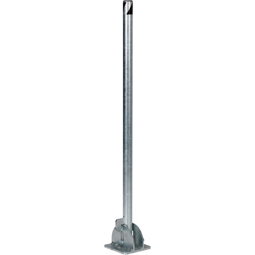 Butoirs repliables, Acier, 42" h x 1-3/4" la, Argent Les Distributions ICE