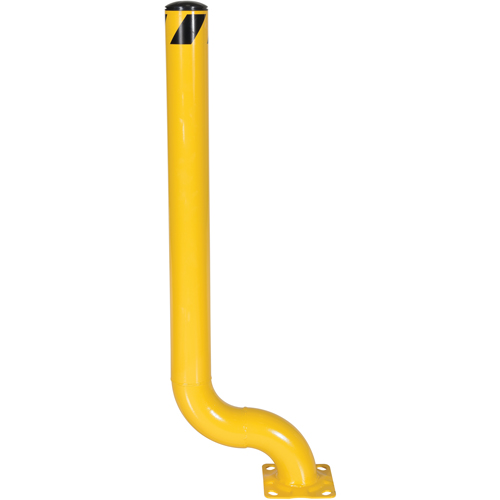 Offset Bollard, Steel, 54" H x 4-1/2" W, Yellow Les Distributions ICE