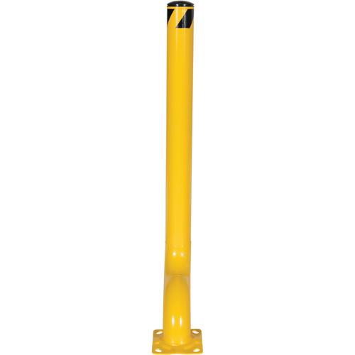 Offset Bollard, Steel, 54" H x 4-1/2" W, Yellow Les Distributions ICE