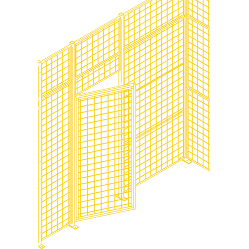 Wire Mesh Partition Components - Swing Doors, 4' W x 7' H Les Distributions ICE