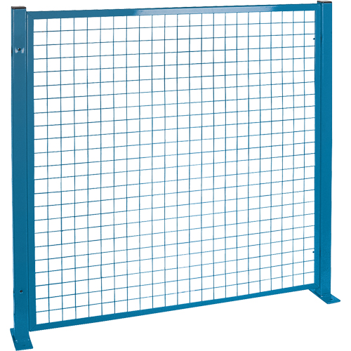 Protecteurs de p&eacute;rim&egrave;tre - Style treillis m&eacute;tallique, 4' h x 4' la, Bleu Les Distributions ICE