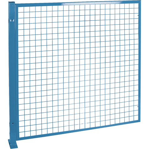 Protecteurs de p&eacute;rim&egrave;tre - Style treillis m&eacute;tallique, 4' h x 4' la, Bleu Les Distributions ICE
