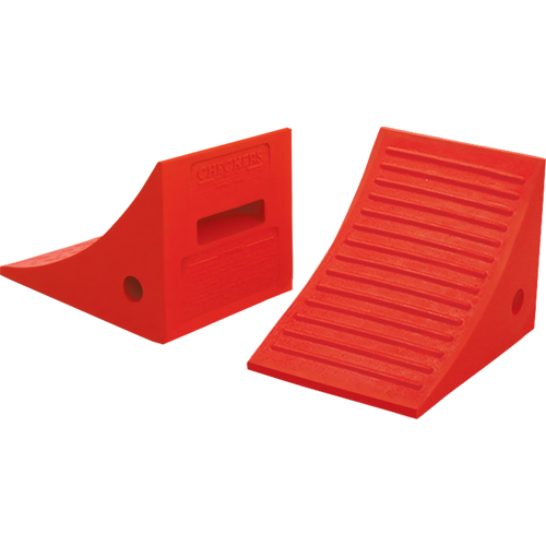 Cales-roue pour usage g&eacute;n&eacute;ral, Polyur&eacute;thane, Orange, 8" la x 11-1/4" p x 8-1/4" h Les Distributions ICE