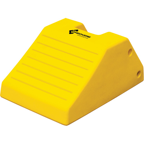 Heavy-Duty Wheel Chocks, Polyurethane, Safety Yellow, 14-9/10" W x 21-9/10" D x 10-3/5" H Les Distributions ICE