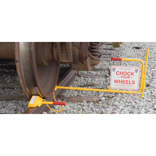 Single Rail Chock With Flag Rail Combo Les Distributions ICE
