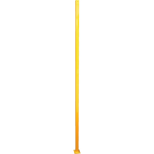 Adjustable Perimeter Guard In-Line Post, 4" W x 96" H, Yellow Les Distributions ICE