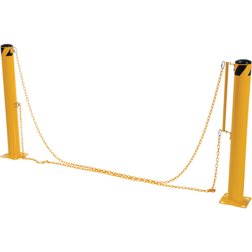 Dock Chain Barrier Bollard System, Steel, 42" H x 6-5/8" W, Yellow Les Distributions ICE