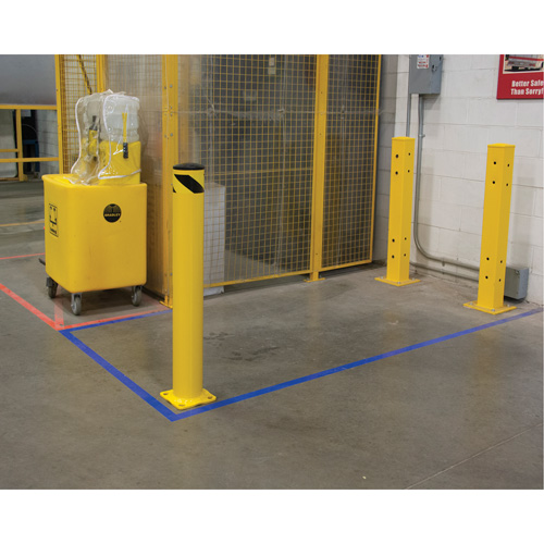 Safety Bollard, Steel, 42" H x 5-1/2" W, Yellow Les Distributions ICE