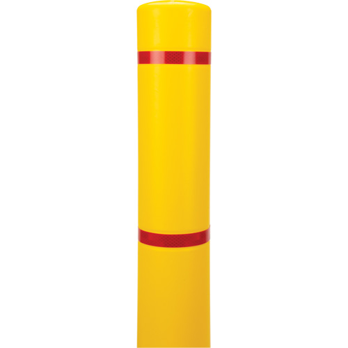 Capuchon en poly&eacute;thyl&egrave;ne pour borne de protection, 4-1/2" dia. x 64" l, Rouge/Jaune Les Distributions ICE