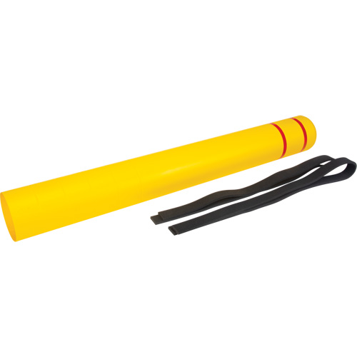 Polyethylene Bollard Cover, 6-5/8" Dia. x 60" L, Red/Yellow Les Distributions ICE
