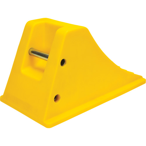 Cales de roue avec surface antid&eacute;rapante en aluminium, Polyur&eacute;thane, Jaune s&eacute;curit&eacute; OSHA, 11-1/4" la x 21" p x 12-1/4" h Les Distributions ICE