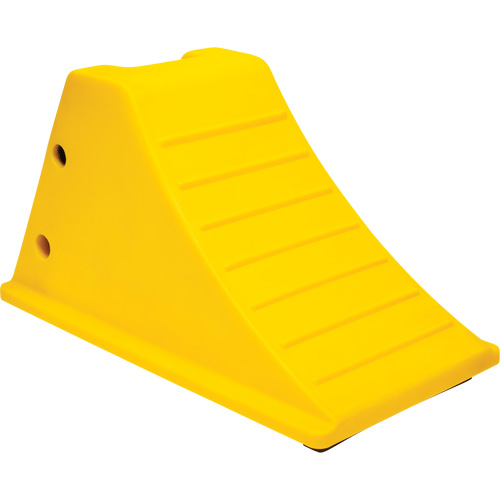 Cales de roue avec surface antid&eacute;rapante en caoutchouc, Polyur&eacute;thane, Jaune, 11-1/4" la x 21" p x 12-1/4" h Les Distributions ICE