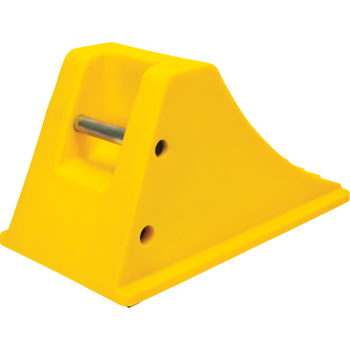 Cales de roue avec surface antid&eacute;rapante en caoutchouc, Polyur&eacute;thane, Jaune, 11-1/4" la x 21" p x 12-1/4" h Les Distributions ICE