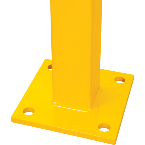 Poteau de coin pour garde-corps l&eacute;gers, Acier, 42" h, Jaune s&eacute;curit&eacute; OSHA Les Distributions ICE