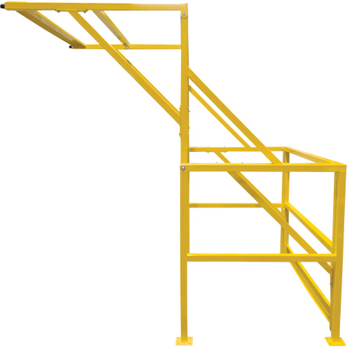 Mezzanine Safety Gate, 70" L x 77" H, 78" Raised, Yellow Les Distributions ICE