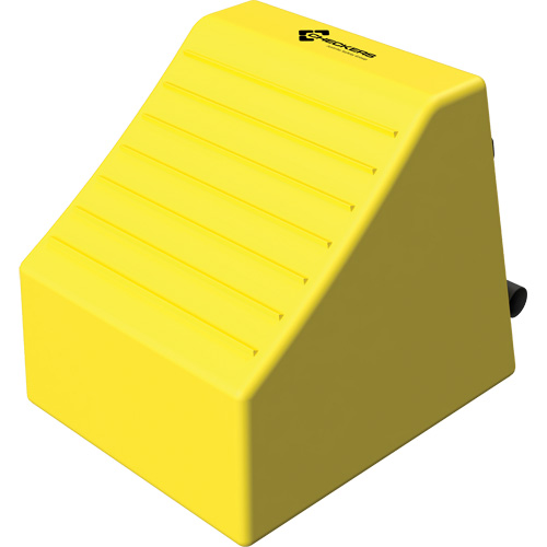 Cale de roue ultra-robuste pour l'exploitation mini&egrave;re Checkers Safety, PEHD, Jaune, 14-1/2" la x 17-1/2" p x 16" h Les Distributions ICE