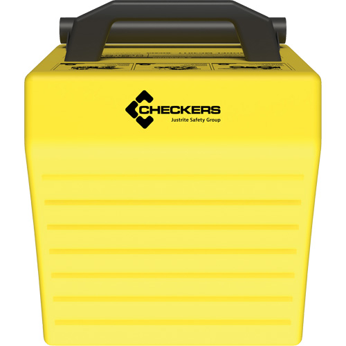 Cale de roue ultra-robuste pour l'exploitation mini&egrave;re Checkers Safety, PEHD, Jaune, 14-1/2" la x 17-1/2" p x 16" h Les Distributions ICE