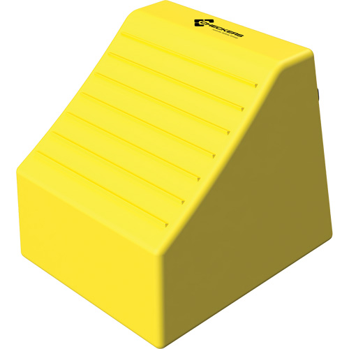 Checkers Safety Heavy-Duty Ultra Class Mining Wheel Chock without Bracket, HDPE, Yellow, 14-1/2" W x 17-1/2" D x 16" H Les Distributions ICE