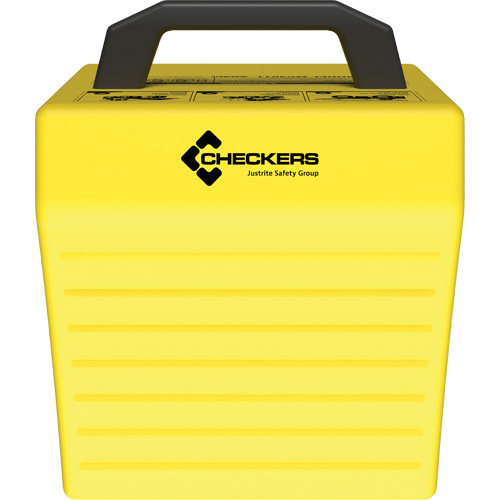 Checkers Safety Heavy-Duty Ultra Class Mining Wheel Chock without Bracket, HDPE, Yellow, 14-1/2" W x 17-1/2" D x 16" H Les Distributions ICE