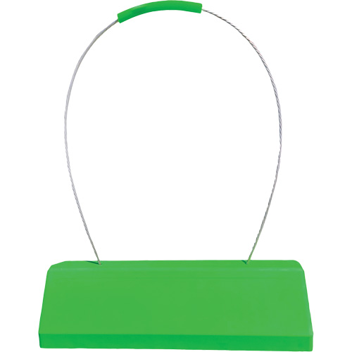 Checkers Safety SafeRay  Aircraft Wheel Chock with Ergonomic Cable Handle, Urethane, Fluorescent Green, 24" W x 8" D x 6" H Les Distributions ICE