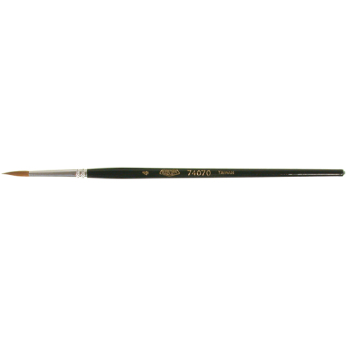 Artist Paint Brush, 1/8" Brush Width, Red Sable, Wood Handle Les Distributions ICE