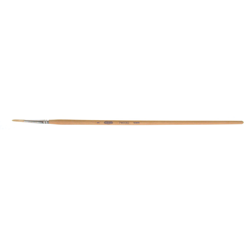 Pure White Bristle Round Marking Paint Brush, 9/64" Brush Width, White China, Wood Handle Les Distributions ICE