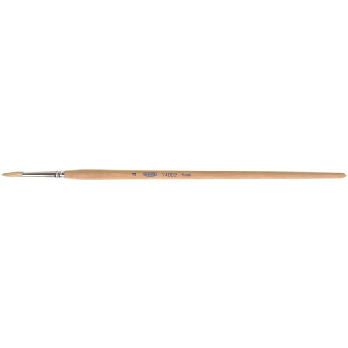 Pure White Bristle Round Marking Paint Brush, 3/16" Brush Width, White China, Wood Handle Les Distributions ICE