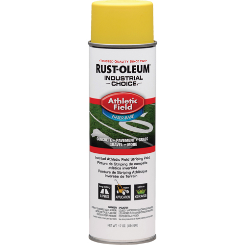 Peinture pour traçage de ligne pour terrain de gymnastique Industrial Choice AF1600, Jaune, 17 oz, Canette a&eacute;rosol Les Distributions ICE