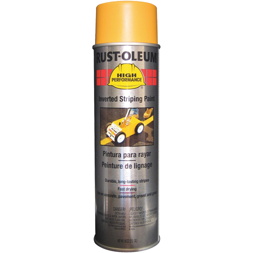 Peinture de traçage en a&eacute;rosol syst&egrave;me 2300 haute performance applicable en position invers&eacute;e, Jaune, 18 oz, Canette a&eacute;rosol Les Distributions ICE