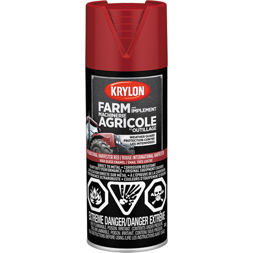 Farm & Implement Spray Paint, International Harvester Red, High-Gloss, 340 g, Aerosol Can Les Distributions ICE