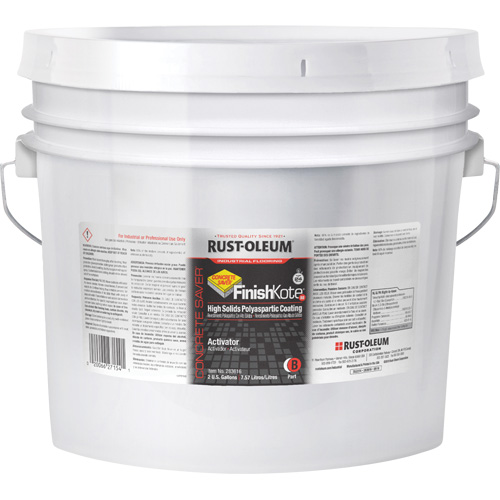 Concrete Saver&reg; FinishKote 80 High Solids Polyaspartic Floor Coating Part B, Pail, Clear/Tint Base Les Distributions ICE