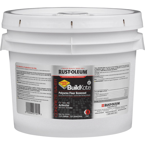 Appr&ecirc;t pour rev&ecirc;tement de sol polyur&eacute;e Concrete Saver BuildKote Partie B, 2 gal., Seau, Transparent/Base &agrave; teinter Les Distributions ICE
