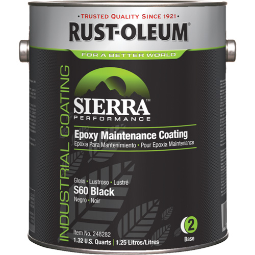 Rev&ecirc;tement dentretien &eacute;poxydique &agrave; base deau Sierra S60 Partie 2 Couche de fond, Gallon, Noir Les Distributions ICE